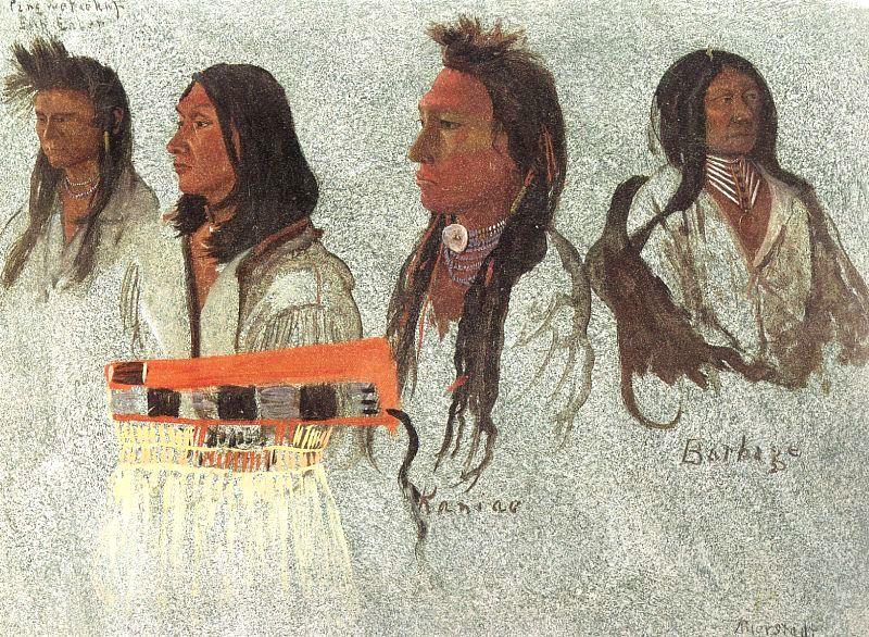 Bierstadt, Albert Four Indians Spain oil painting art